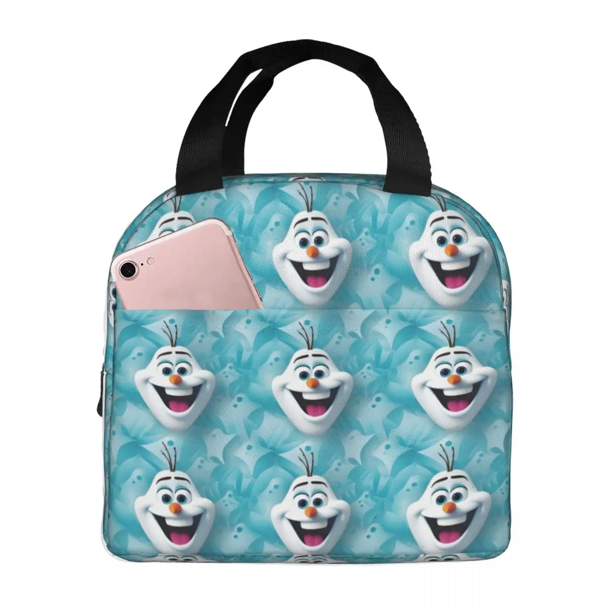 

Custom F-Frozenes Cartoon Insulated Lunch Tote Bag for Women Olaf Elsa Anime Portable Thermal Cooler Food Lunch Box Work School