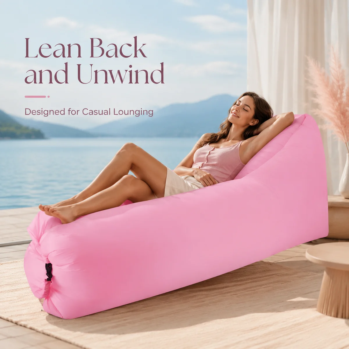 Selected Air Sofa, Single Lounge Chair, Portable Camping, Lunch Break, Music Festival Sofa, Outdoor Lazy Sofa image 3