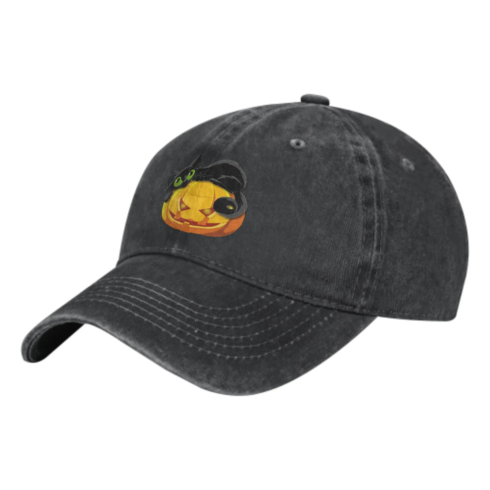 

Pumpkin Casquette Hat Dad Trucker Flat Bill Baseball Cap for Men Women Vintage Adjustable