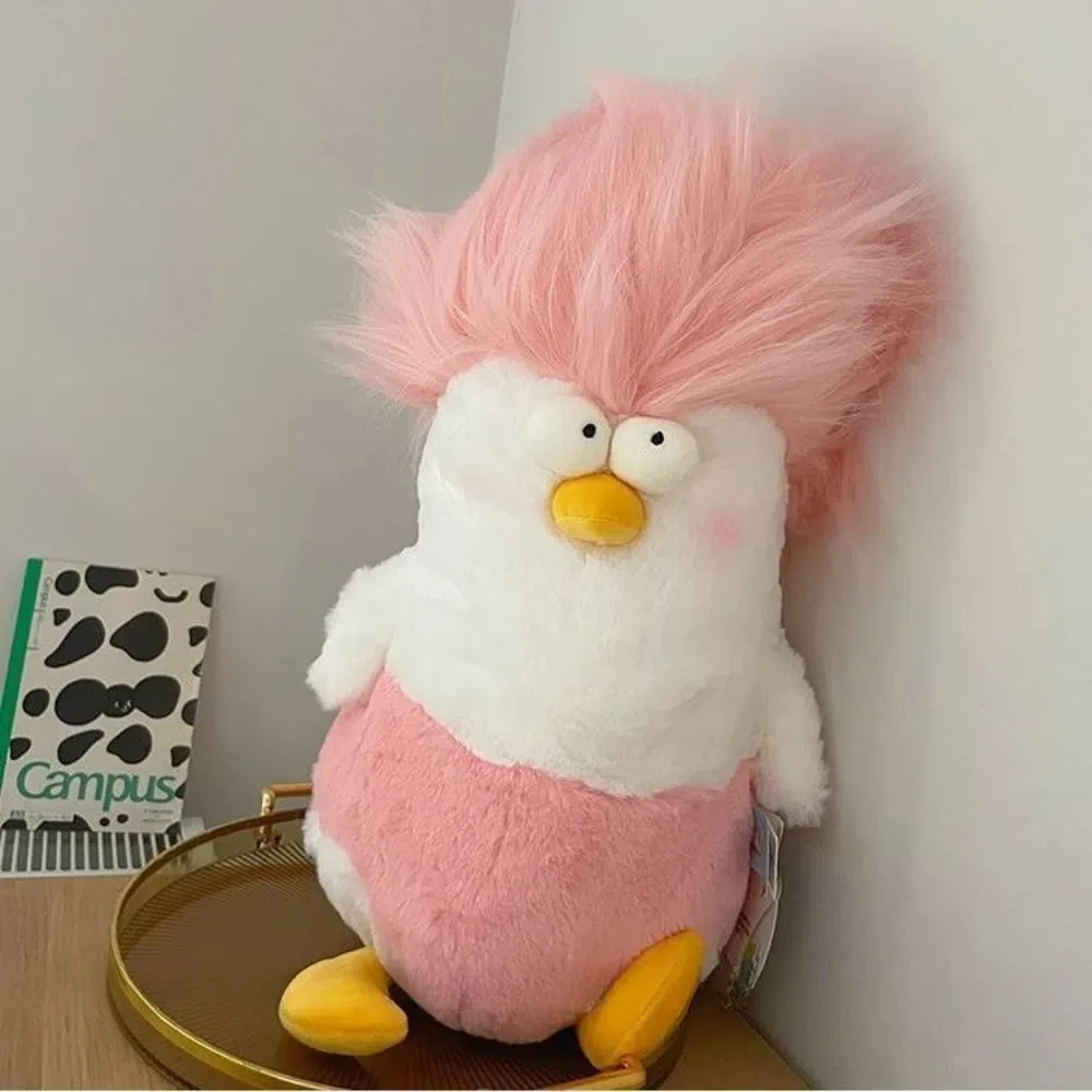 Funny Cartoon Chicken Plush Toys Explosive Head Kawaii Animal Pillow Home Decoration Anime Chicken Doll Birthday Gifts