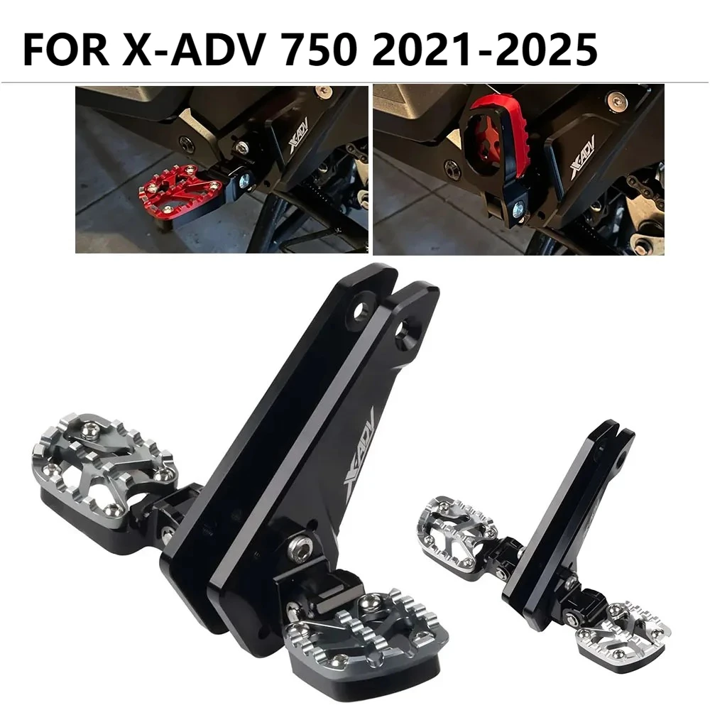 

For HONDA X ADV 750 2021 Foot Rest XADV 750 XADV750 2025 2024 2022 2023 Footrest Footpegs Passenger Foot Pedal Foldable