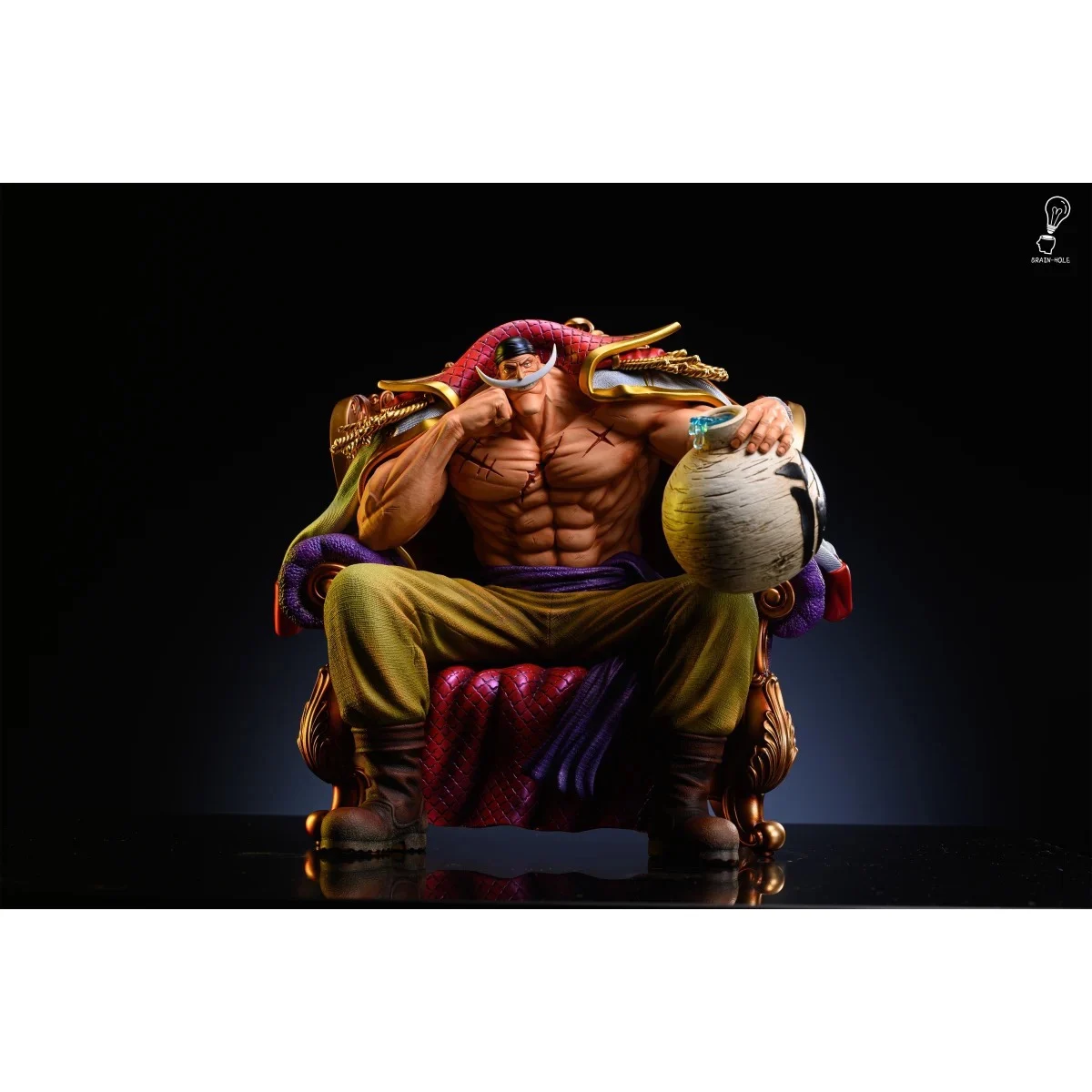 53Cm Resin Gk Brain Hole Studio One Piece Edward Newgate Anime Action Figure Collectible Model Garage Kit Statue Toys Gift