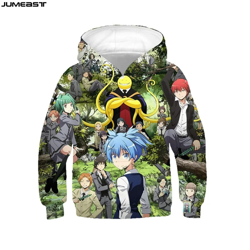 Jumeast Y2K 3D Printed Sweatshirt for Men & Women Long Sleeve Kids Cap Hoody Assassination Classroom Theme Sport Pullover Hoodie