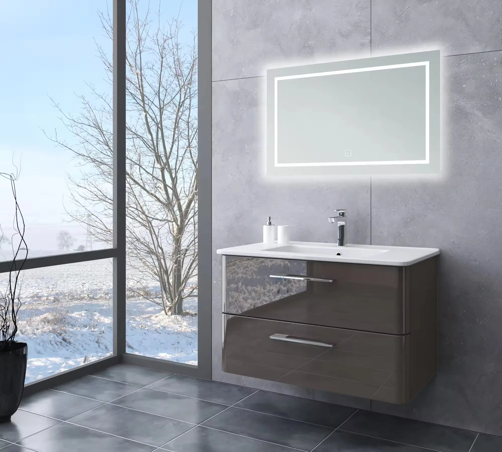 High Quality Modern PVC Bathroom Vanity Cabinet for Hotels Homes and Villas Accessory for Bathrooms