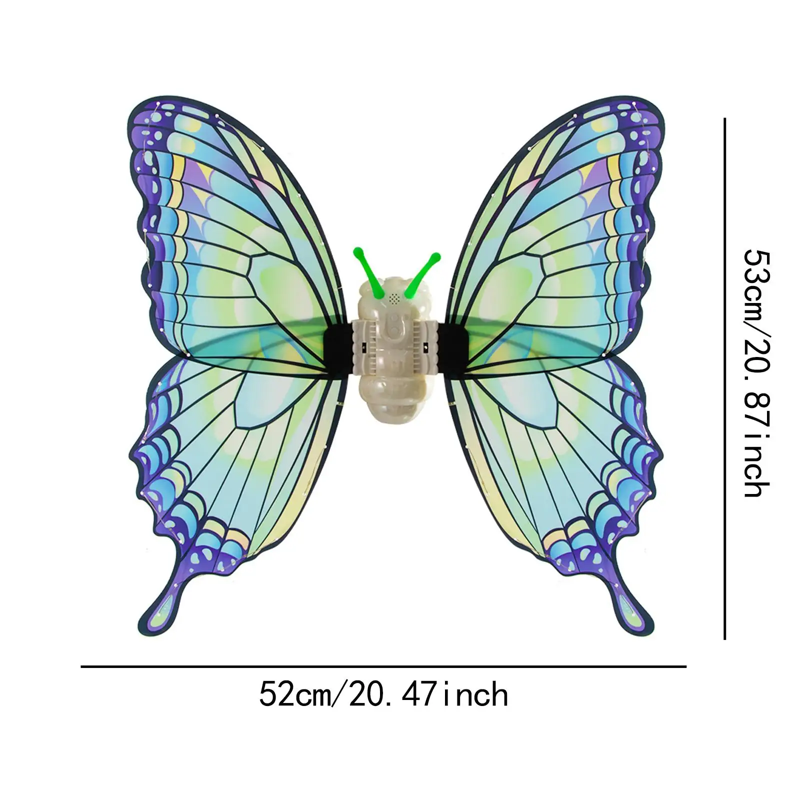 Świecące Skrzydła Wróżki Dekoracyjne Cosplay Noszone Zabawki Przebranie Akcesoria Kostiumowe dla Dziewczynek Urodziny Karnawał Księżniczka Elf