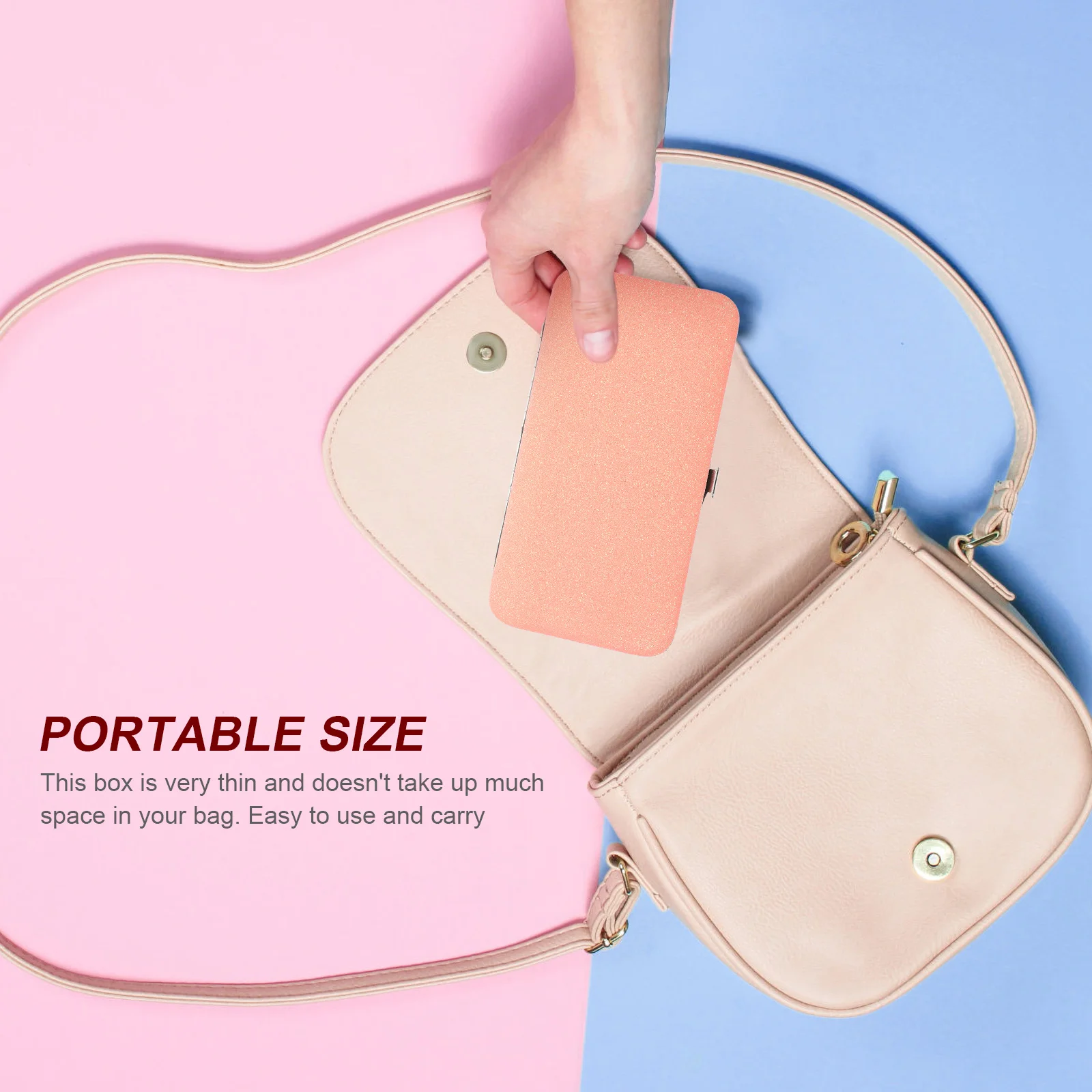 

Premium Eyelash Tweezers Box Magnetic Storage Organizer Anti-Shock Makeup Tool Container Portable Thin Design Golden Texture