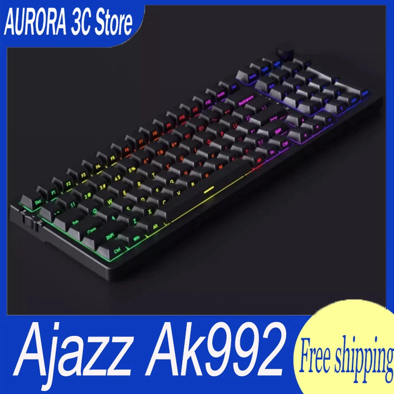 

Ajazz Ak992 Wireless Mechanical Keyboard Side Printed 2.4g Three-Mode Keyboard Custom Rgb Hot Swap Keyboard For Pc Win/Mac/Ios