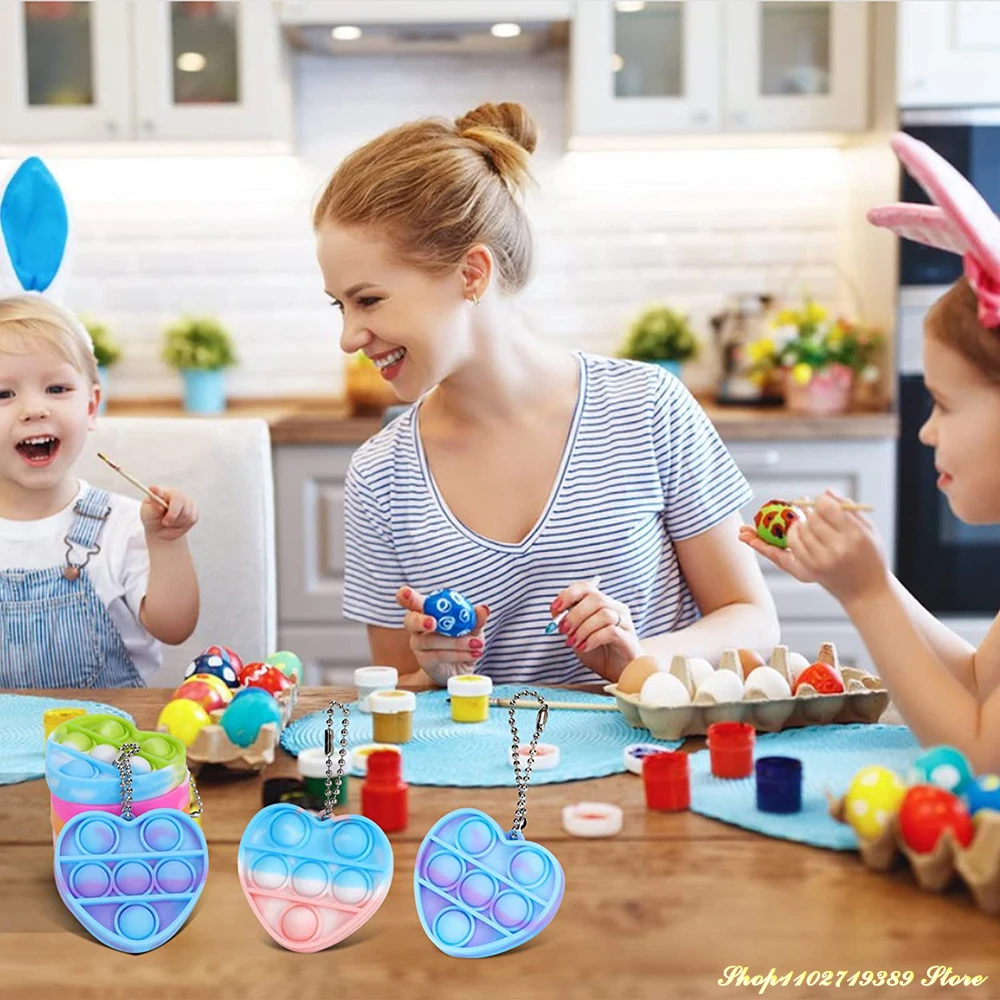 Mini llavero de 36 piezas para aliviar el estrés, paquete de juguetes sensoriales, burbujas Pop a granel, para fiesta