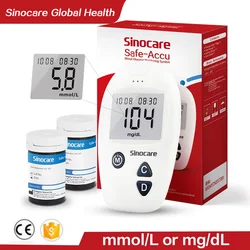 Sannuo Sinocare Blood Glucose Meter Safe Accu Glucometer Kit Diabetic Blood Sugar 50/100pcs Test Strips Lancets Diabetes Tester