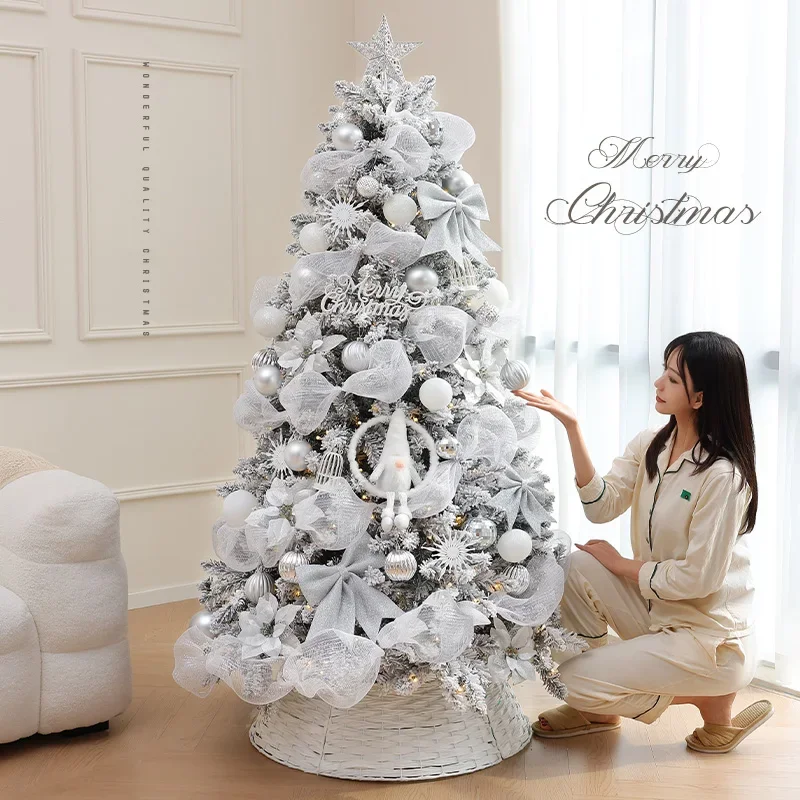 Christmas tree home living room ornament large simulation snow tree DIY white