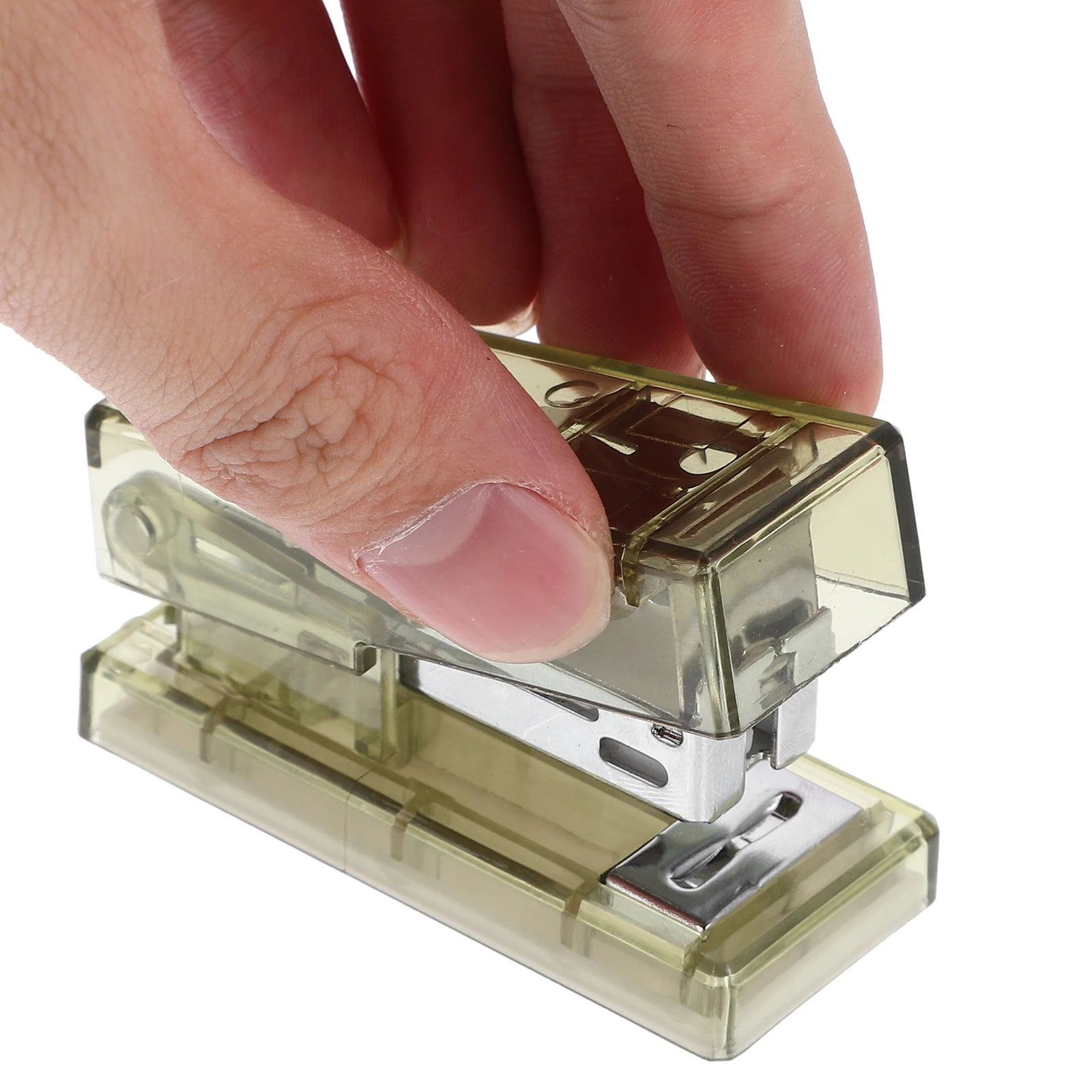 

Transparent Mini Plastic Desk Office Supplies Cute Stapler Student Travel Clear Stapler Size Cute Small Stationery