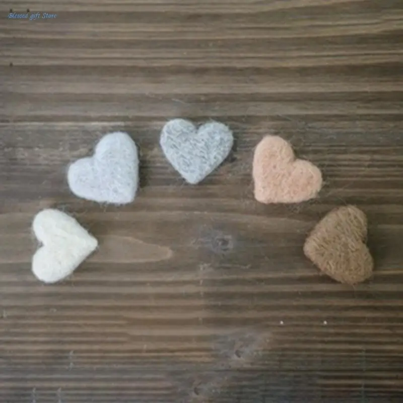 5/6/9Pcs DIY Handmade Baby Felt Love Heart Ornaments Home Party Decoration