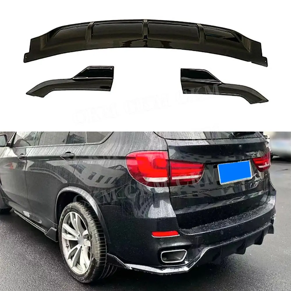 

Carbon Fiber /ABS Rear Car Bumper Diffuser Guard Spoiler Body Kit Side Splitters for BMW X5 F15 M Sport 2015 2016 2017 2018