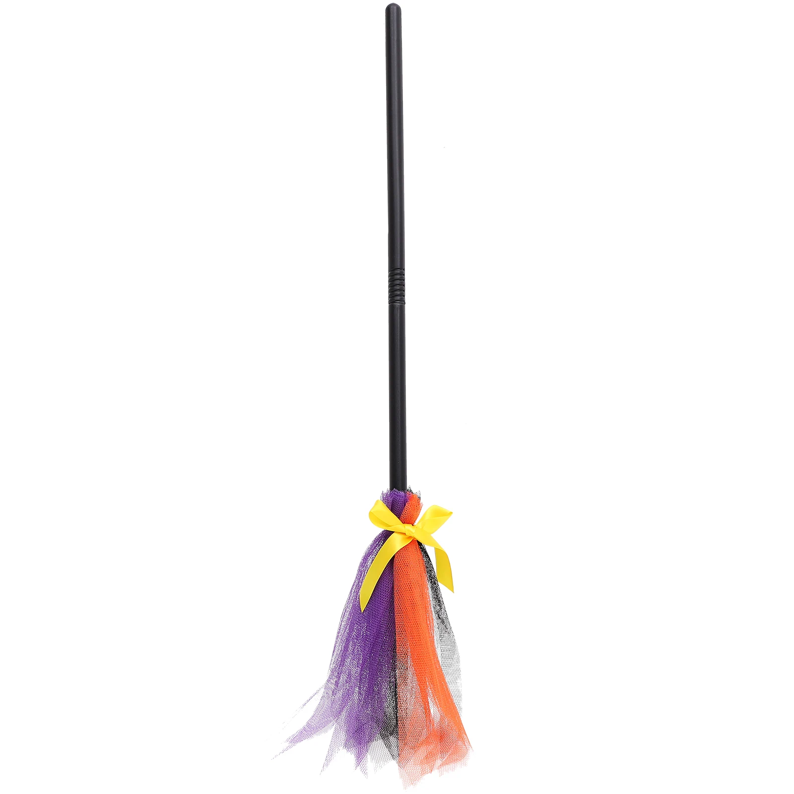 

Broom Witch Broomstick Halloween Prop Decorative Besom Realistic Design Lightweight Plastic Material Role Playing