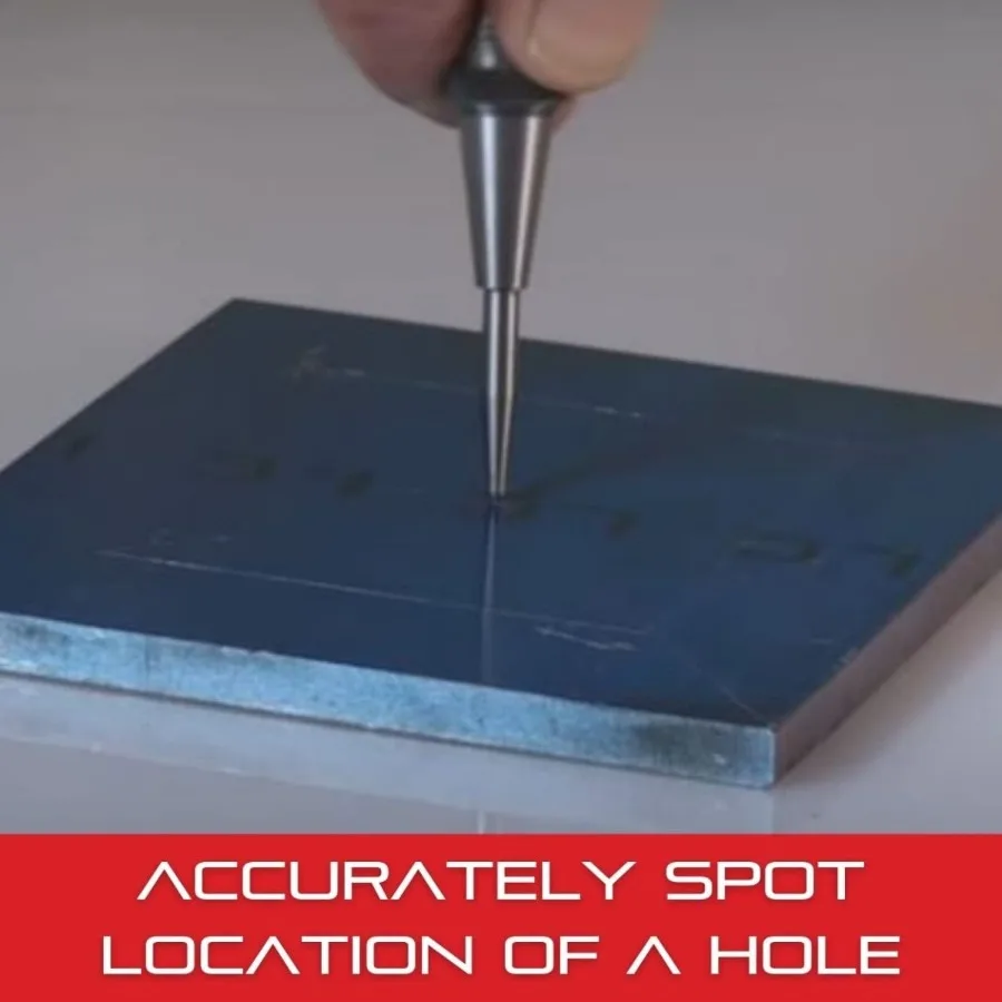 خرامة مركزية أوتوماتيكية من Starrett مع ضربة قابلة للتعديل لوضع علامات دقيقة في تشغيل المعادن وتطبيقات الآلات 5 #4