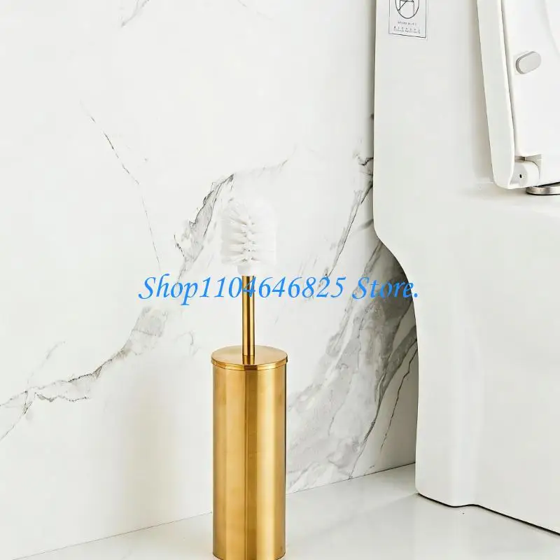 Modern Gold Brushed Toilet Brush Holder Elegant Bathroom Accessory for Safety