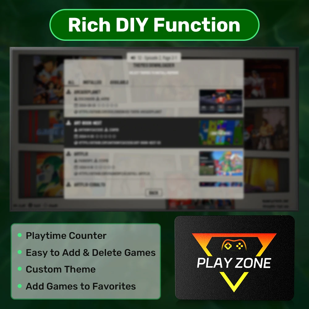 وحدة تحكم ألعاب SSD سعة 1 تيرابايت وحدة تحكم ألعاب Playnie & Retrobat لأجهزة PS5/PS4/PS3/XBOX/Switch/Wii/WiiU مع ألعاب 16191 للكمبيوتر الشخصي/الكمبيوتر المحمول