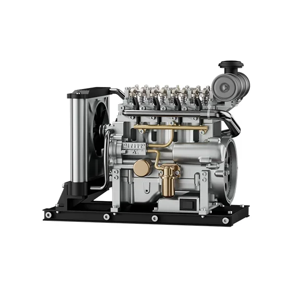 Mini four-cylinder diesel engine can start metal assembly model group