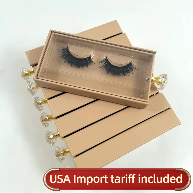 Slide Eyelash Box Cases 10Pcs/Lot Custom Logo Lash Drawer Box Wholesale Lash Packaging Box with Private Label