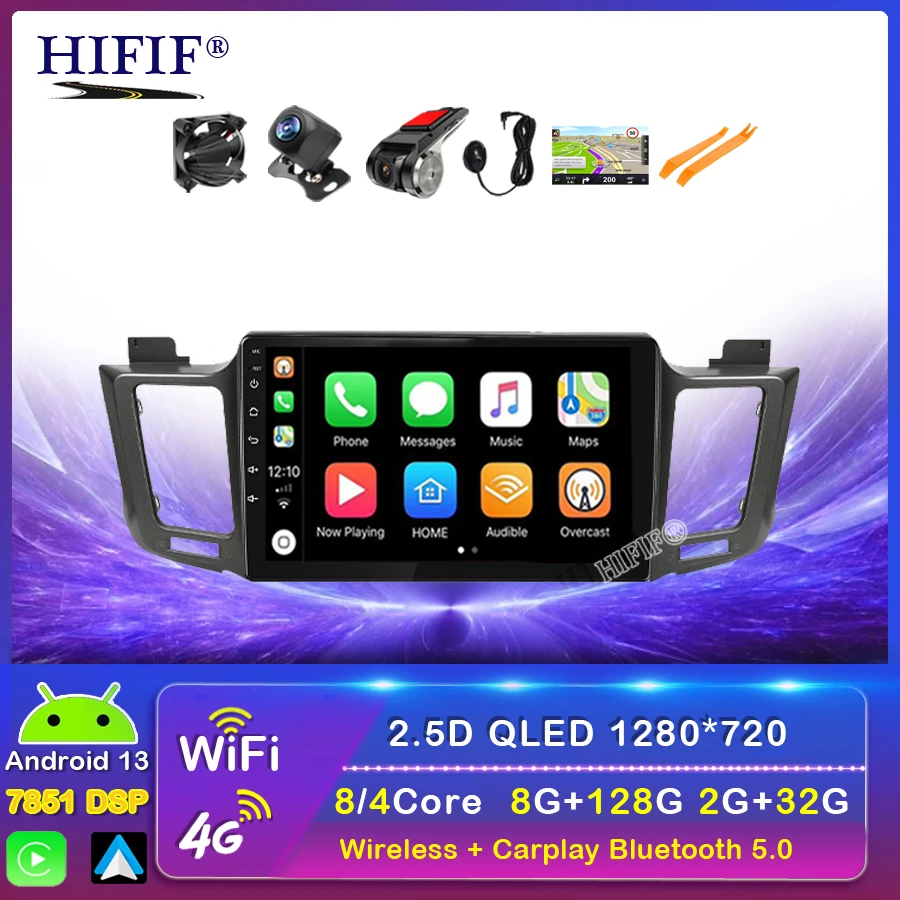 

Android 13 For Toyota RAV4 4 XA40 5 XA50 2012 - 2018 Car Radio Multimedia Video Player Navigation GPS No 2din 2 din dvd