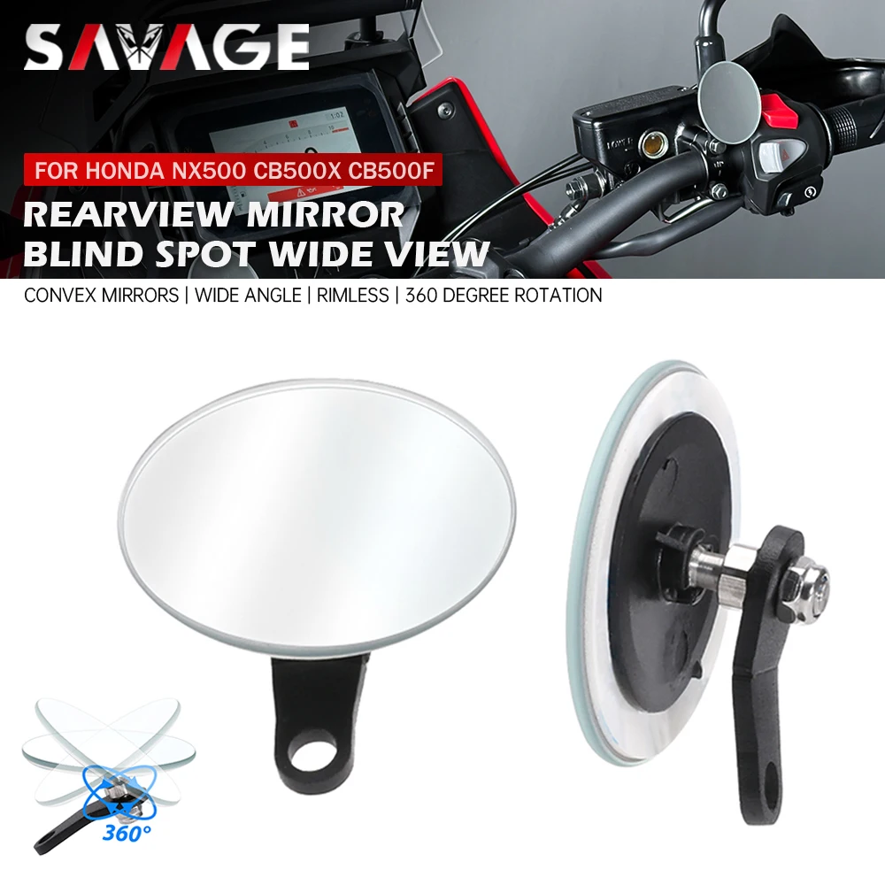 

Rearview Mirror For HONDA NX500 CB500X CB500F Blind Spot Wide Vision Handlebar Side Mirror CB 650F 650R NC750 NC700 CRF1000L