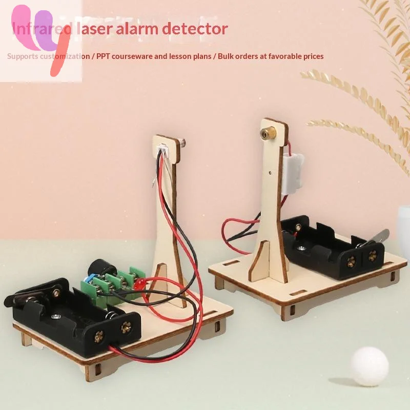 Hot 1 Set STEAM Educational Toy DIY Infrared Laser Alarm Teaching Model Light-Controlled Trigger Physics Science Experiment Gift