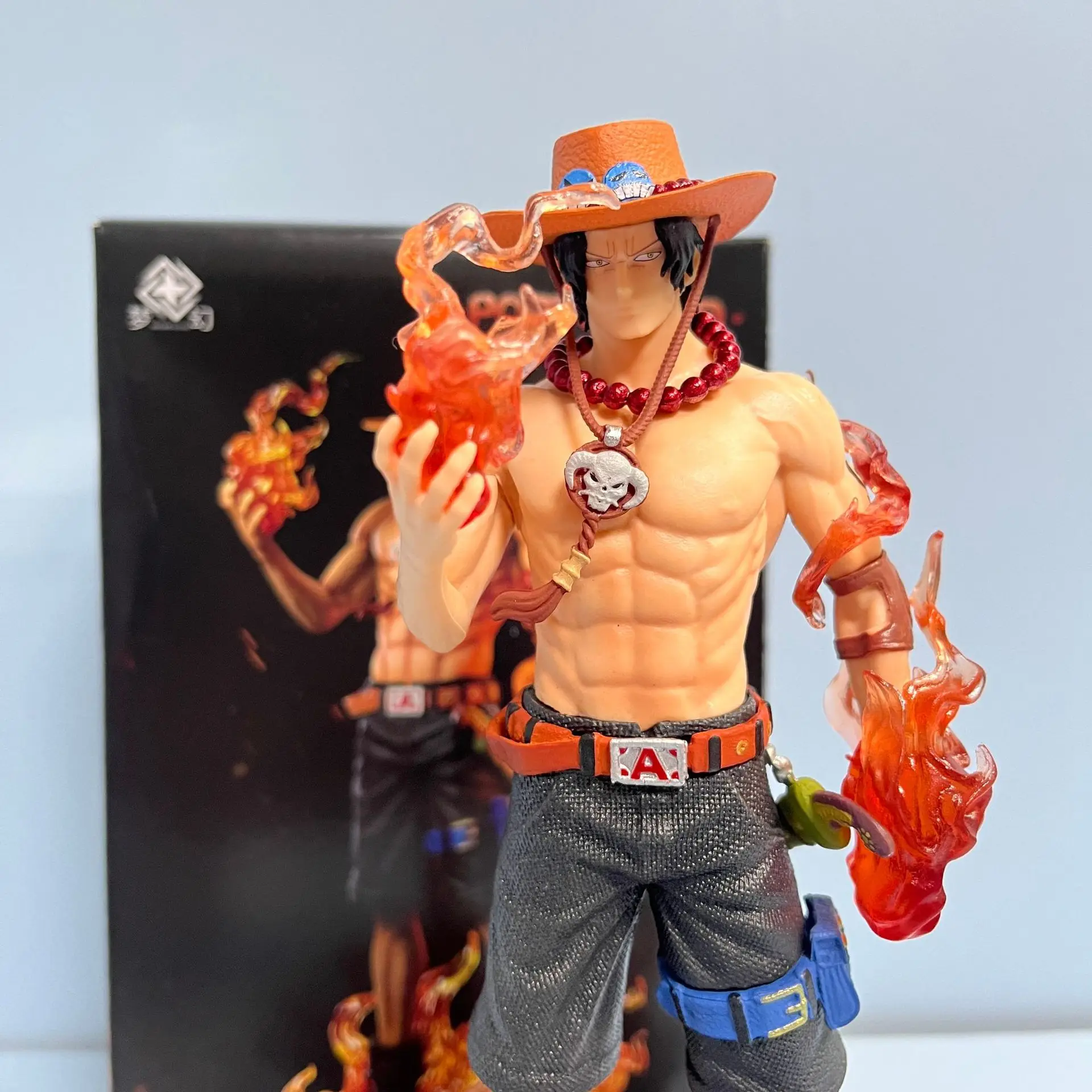 70cm New One Piece 1/3 Ace Gk Fantasy Third Anniversary Super Huge Collect Figures Trendy Statue Anime Decoration Christmas Gift