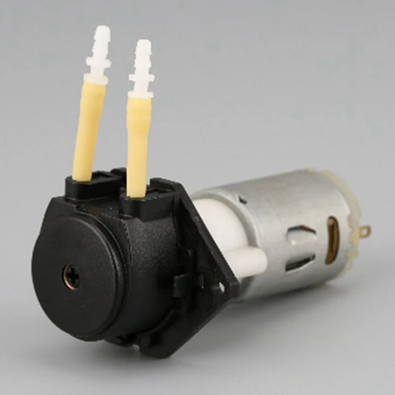 Gear Reduction Peristaltic Pump Slow Flow Mini Silicone Tube Metering Pump Drip Water Self-Priming Pump DC Pumping