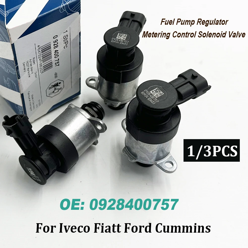 

NEW 1/3PCS 0928400757 High Pressure Fuel Pump Regulator Metering Control Solenoid Valve 928400757 For I VECO F IAT C UMMINS