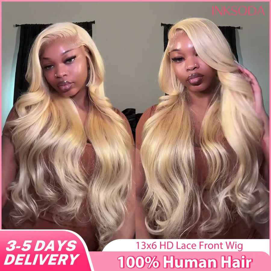 

Blonde 613 Body Wave Human Hair Wigs HD Transparent 13x4 13x6 Lace Frontal Human Hair Wig Brazilian Water Wave Human Hair Wigs