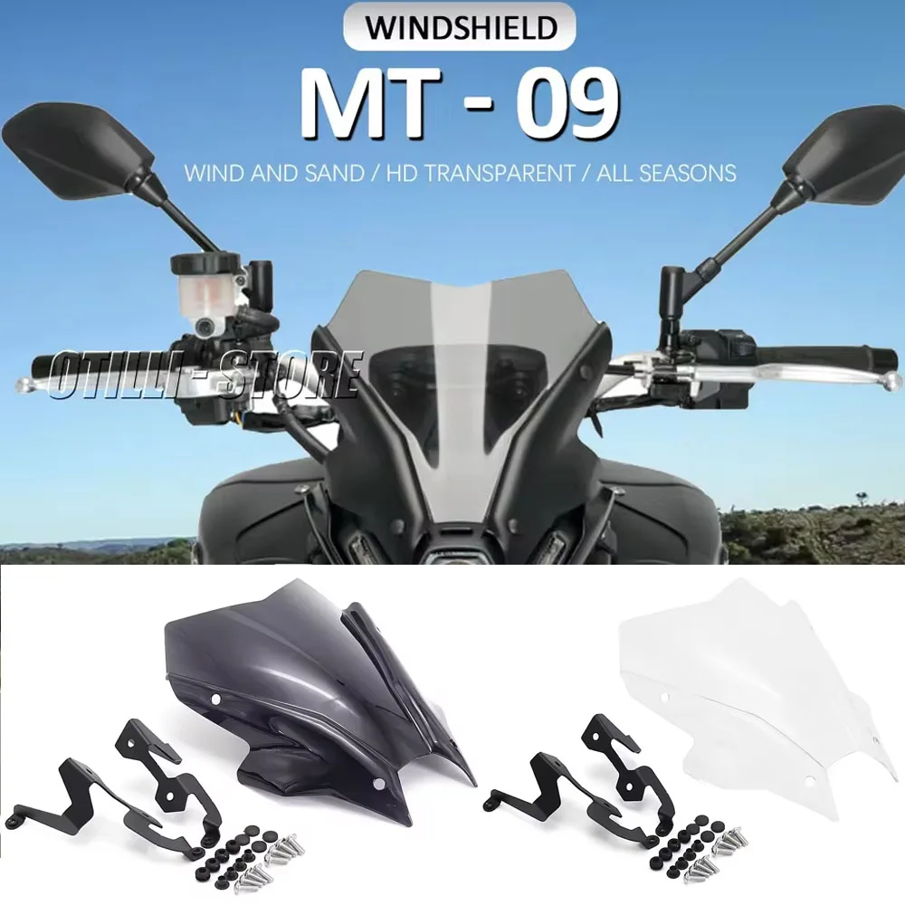 

For YAMAHA MT-09 MT09 MT 09 SP 2021-2023 Motorcycle Windshield Touring Sports WindScreen Visor Deflector Accessories