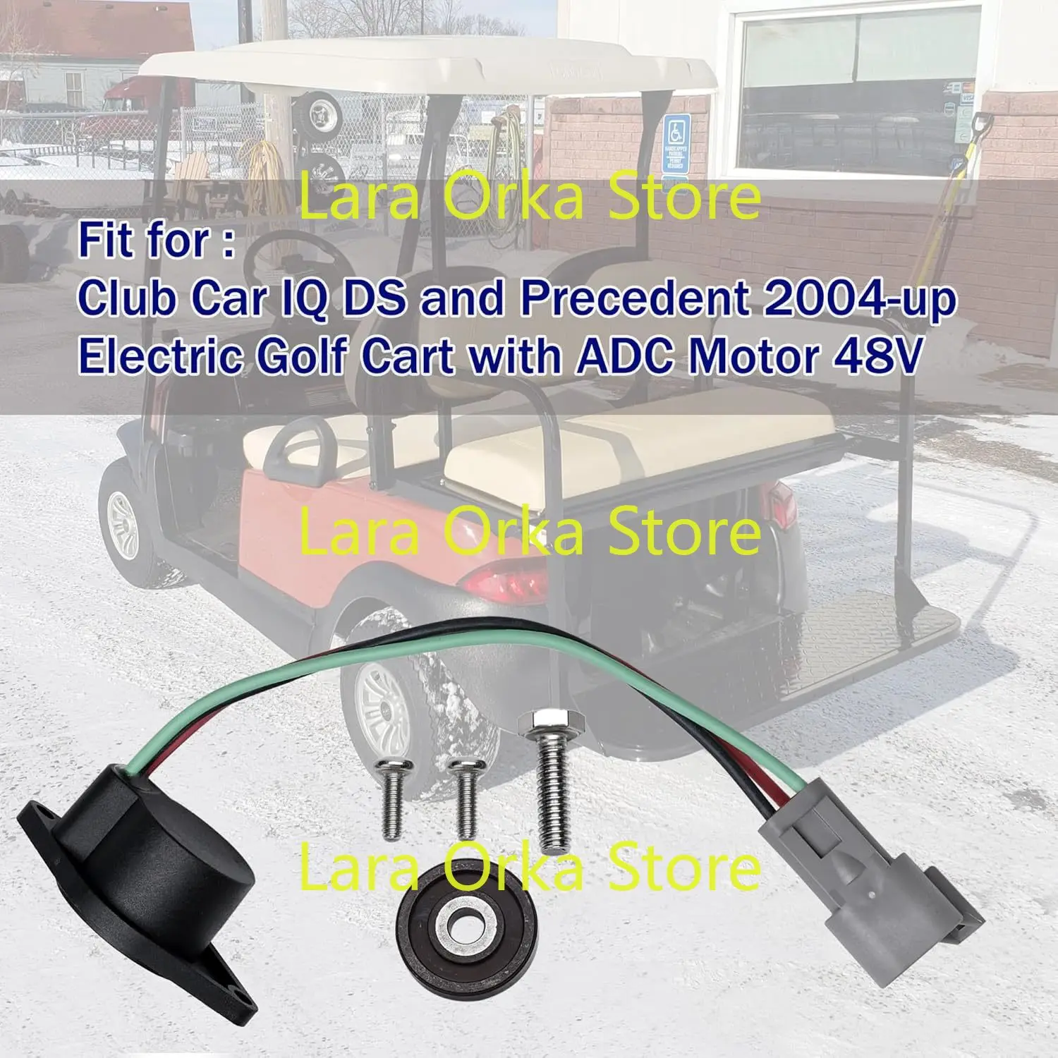 

102704901 Speed Sensor with Magnet Compatible with Club Car IQ DS and Precedent 2004-up Electric Golf Cart with ADC Motor 48V