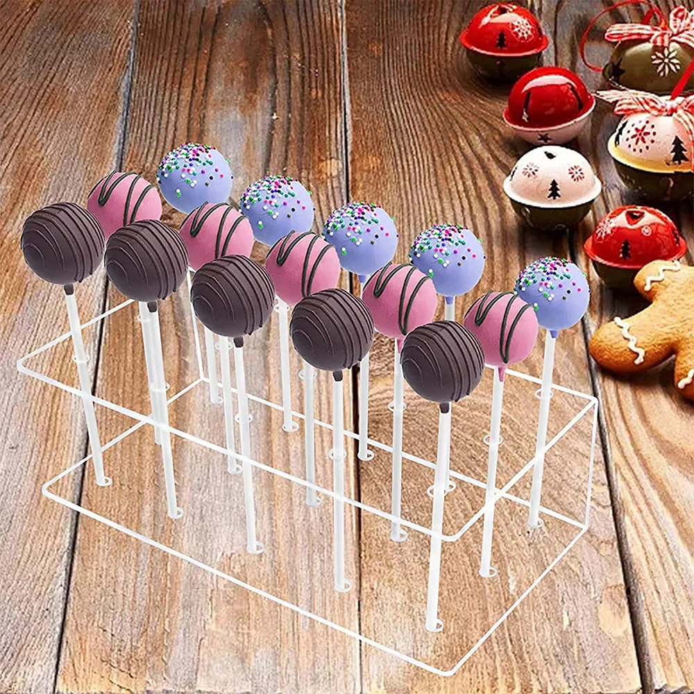 New Transparent 15 Holes Rectangular Cake Party Holder Displays Stands Lollipop Candy Holder Wedding Party Holder