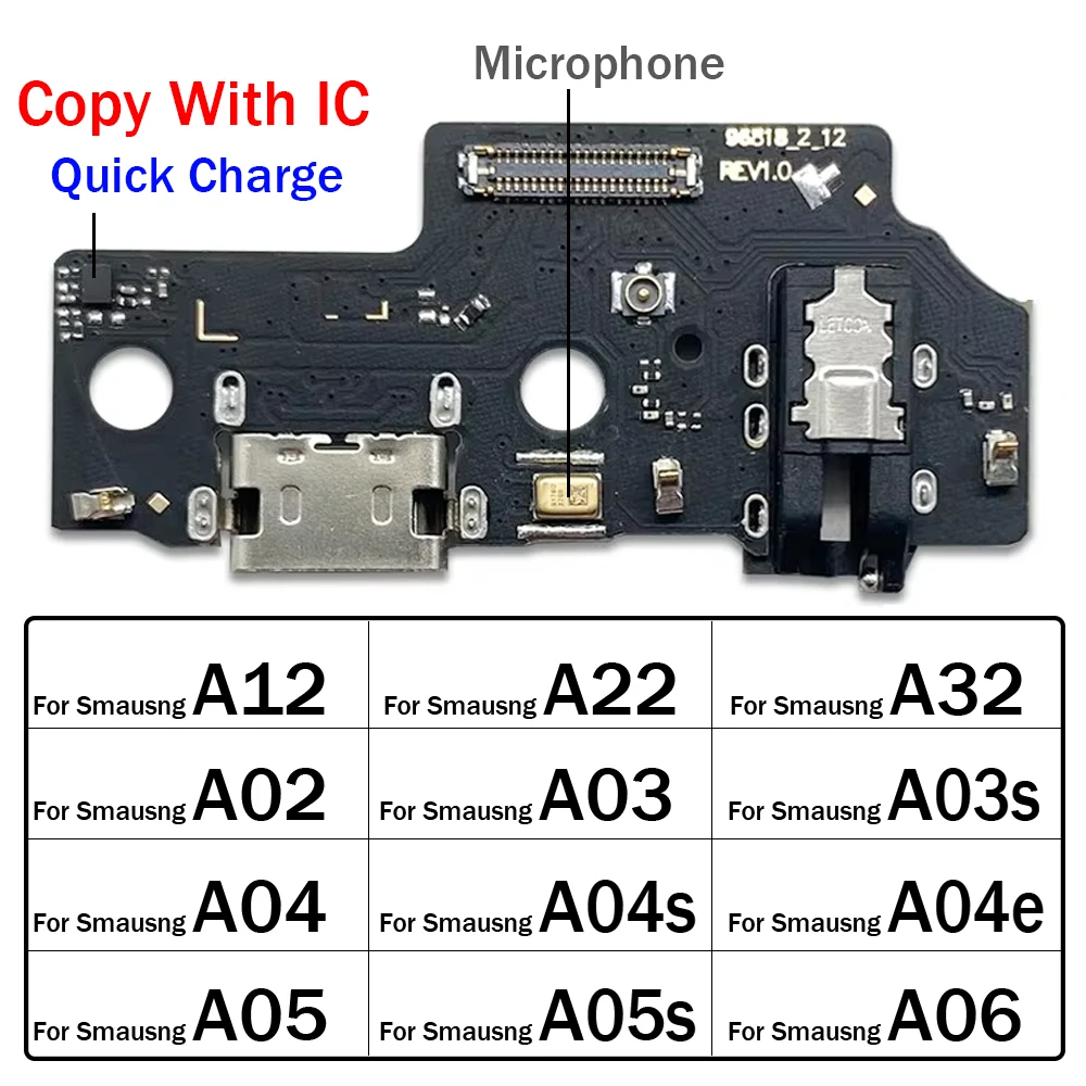 USB Charge Port Dock Connector Charging Board Flex Cable For Samsung A22 A32 A12 A02 A03s A02s A03 A04 A04s A04E A05 A05s 4G 5G