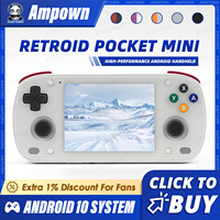 Retroid Pocket Mini Handheld Game Console 3.7'' AMOLED Screen Android10 Video Output Joystick RGB Lighting Effect Active Cooling