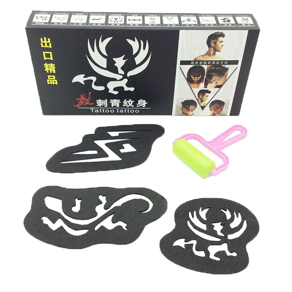

25Pcs Hair Stencils Kit Waterproof Glitter Tattoos Set for Party Festival Graduation Creative Hair Pattern Tools