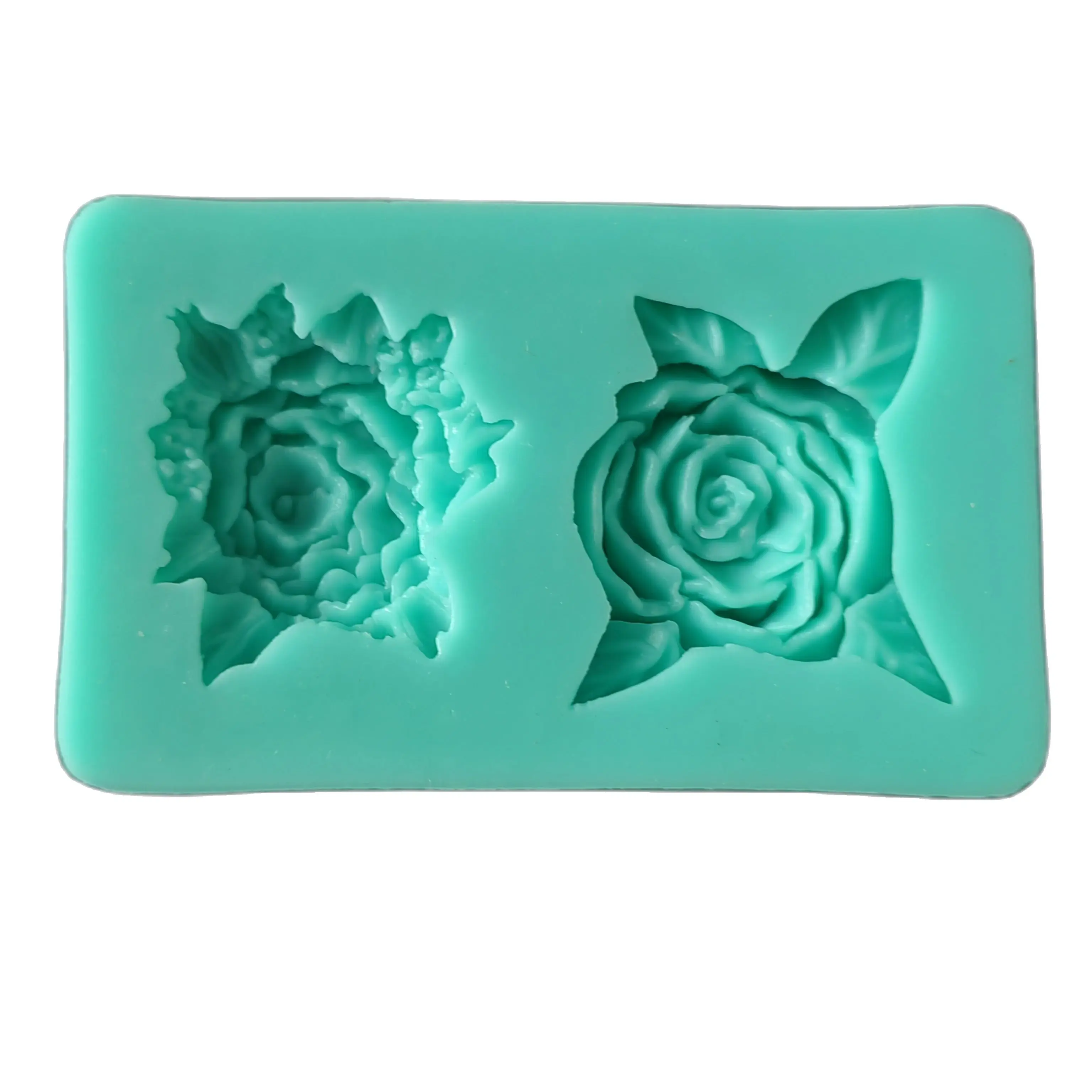 

Silicone 2 Cavities Pretty Rose Flower Pattern Cake Fondant Baking Mold HB0871