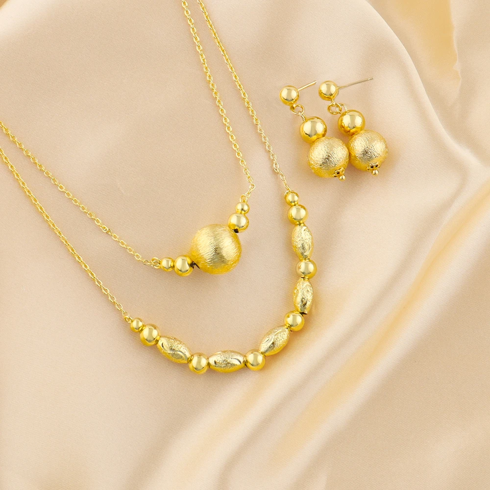 Women's Delicate Necklace & Earring Set, Elegant Gift for Parties