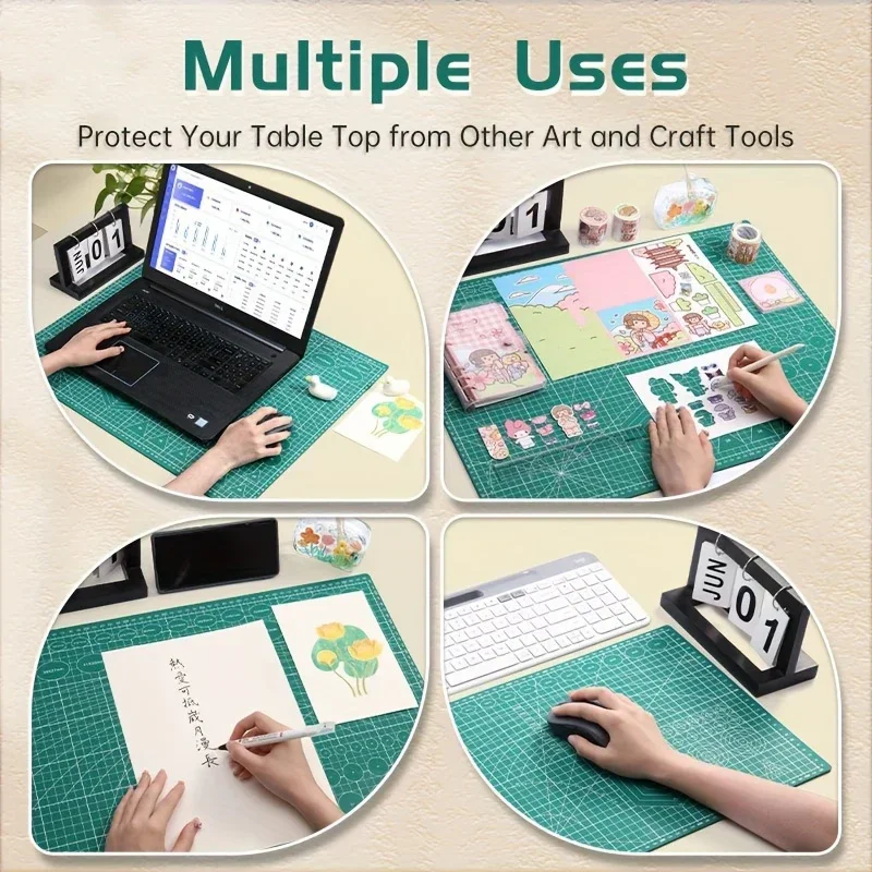 1pc Large Cutting Mat Self Healing Double Side A3 A4 Cutting Pad for Crafting Silhouette Green Sewing Cutting Mat