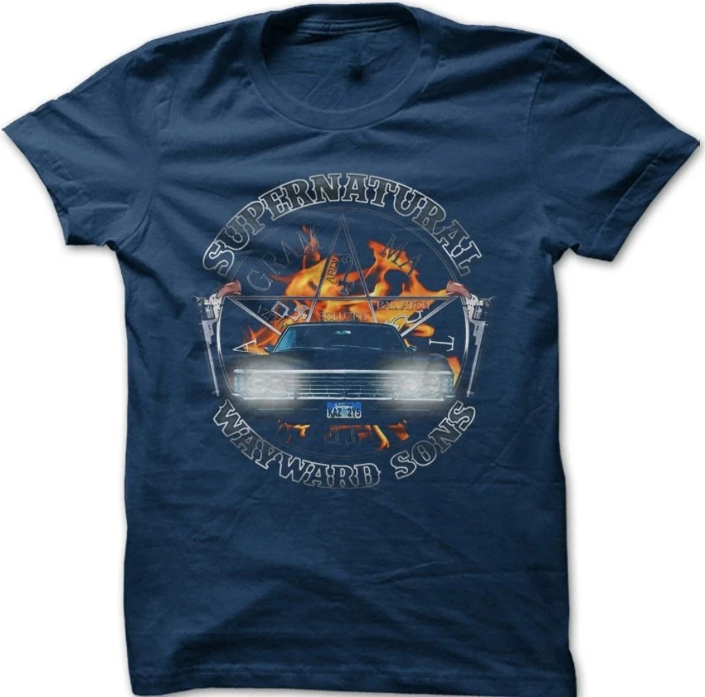 Supernatural Winchester Brothers' Unconventional Style - Impala Fan T-Shirt, Men's Casual Loose Streetwear oversized t shirt