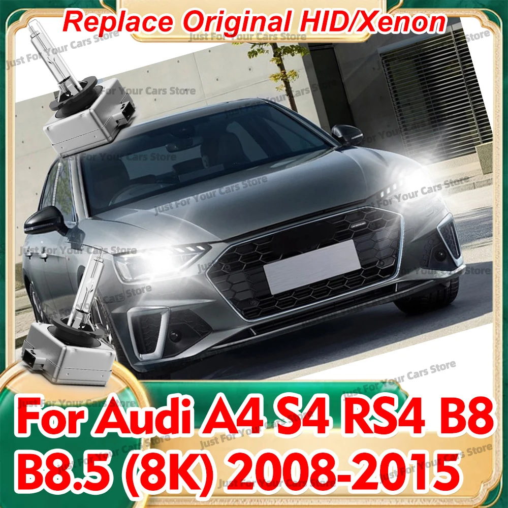 2Pcs D3S D3 Headlights 35W HID Xenon Lamp Bulbs 12V Xenon 6000K 8000K 10000K For Audi A4 S4 RS4 B8 B8.5 (8K) 2008 2009 2010-2015