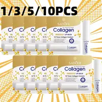 1/3/5/10 Uds bálsamo labial de colágeno otoño e invierno bálsamo labial hidratante antigrietas mejora la hidratación plumando antienvejecimiento