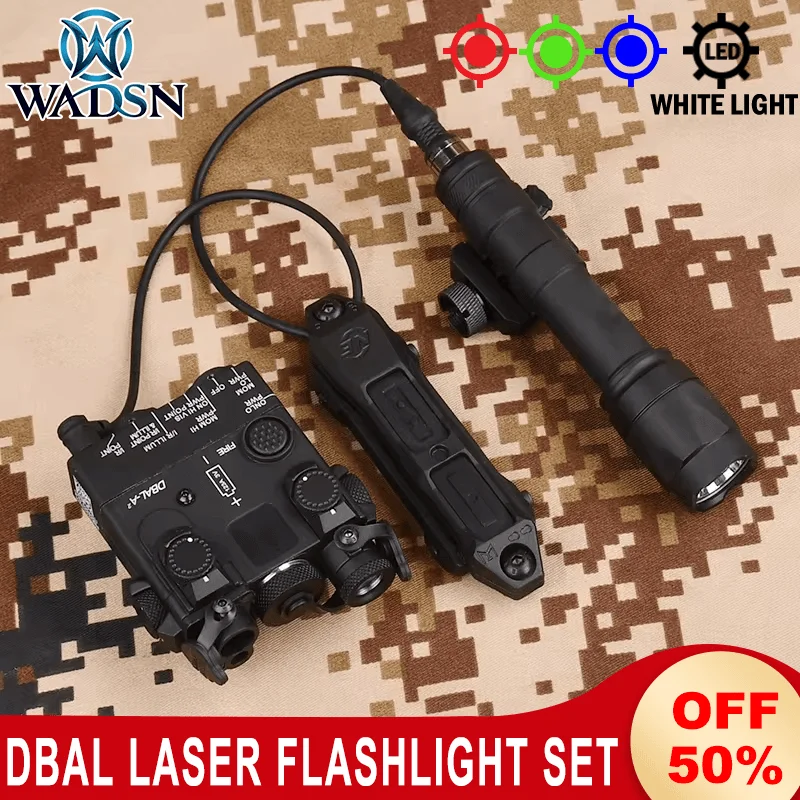 Surefir M600 M600C M300 M300A Airsoft Powerful Flashlight DBAL Red Green Blue Dot Hunting Airsoft Laser Dual Control Switch Suit