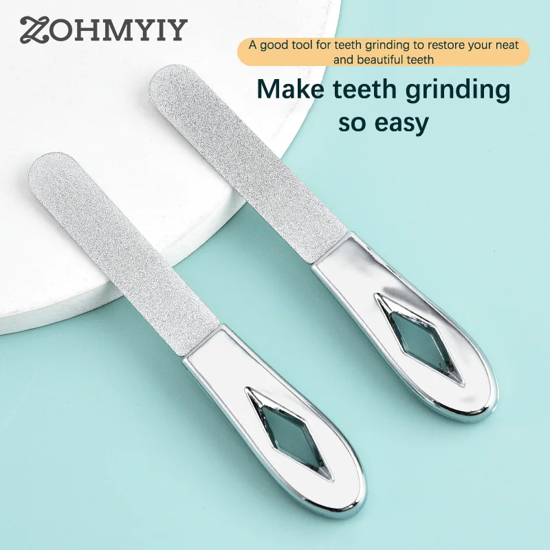 

Stainless Steel Teeth File Tooth Grinding Tools Wisdom Tooth Sandpaper Stick Dental Correction Tools Tooth Alignment Silvery