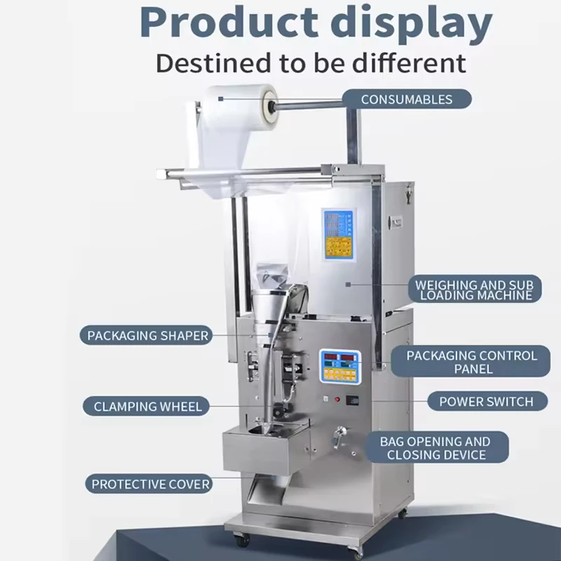 Herbal Flower Dried Meat Dried Figs Mushroom Fragile Snacks Mini Spoon Screw Filling Packing Automatic Packaging Machine