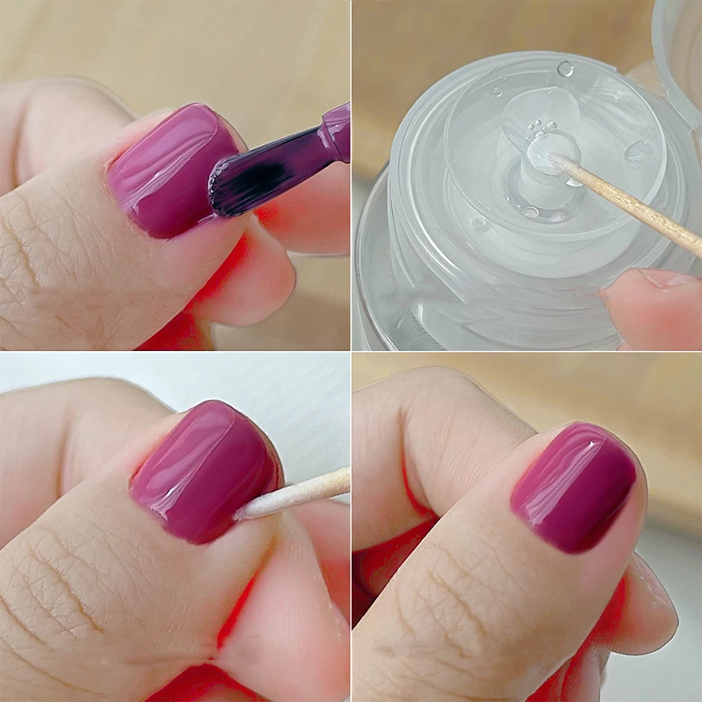 100Pc Disposable Wood Handle Cotton Swab Nail Seam Cleaning Makeup Glue Removing Multi-functional Pointed Cotton Swabs for Home