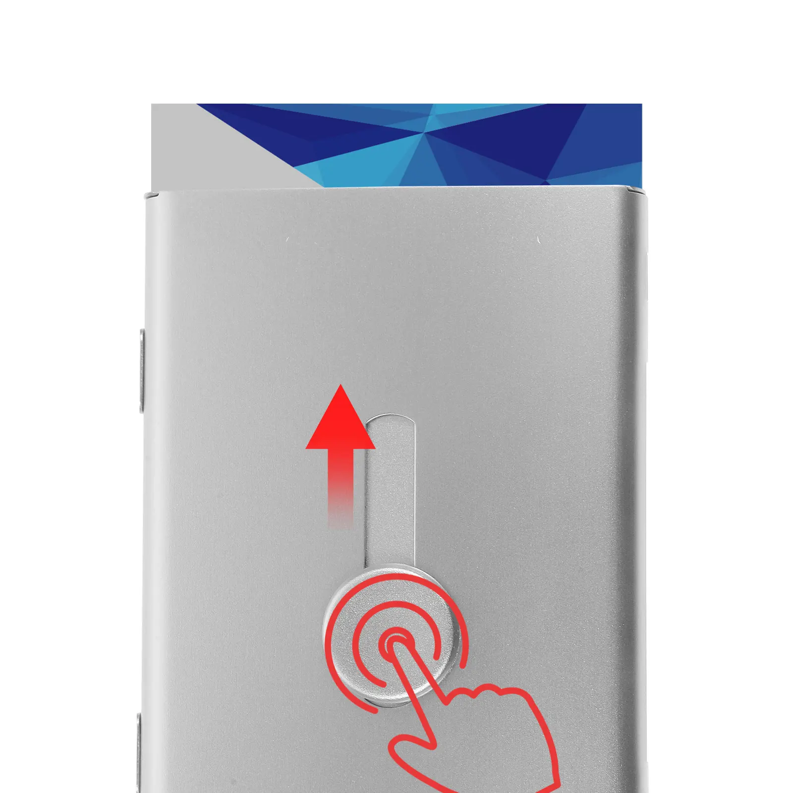 

Business Card Holder Aluminium Alloy Mini Briefcase Design Portable Metal Card Case For Men Slide Out Organizer Office