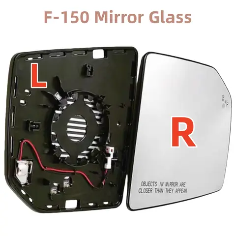 For Ford F-150 F150 XL King Ranch Platinum Raptor SuperCrew 2015 2020 with Blind Spot Side Heated Clear Door Wing Mirror Glass