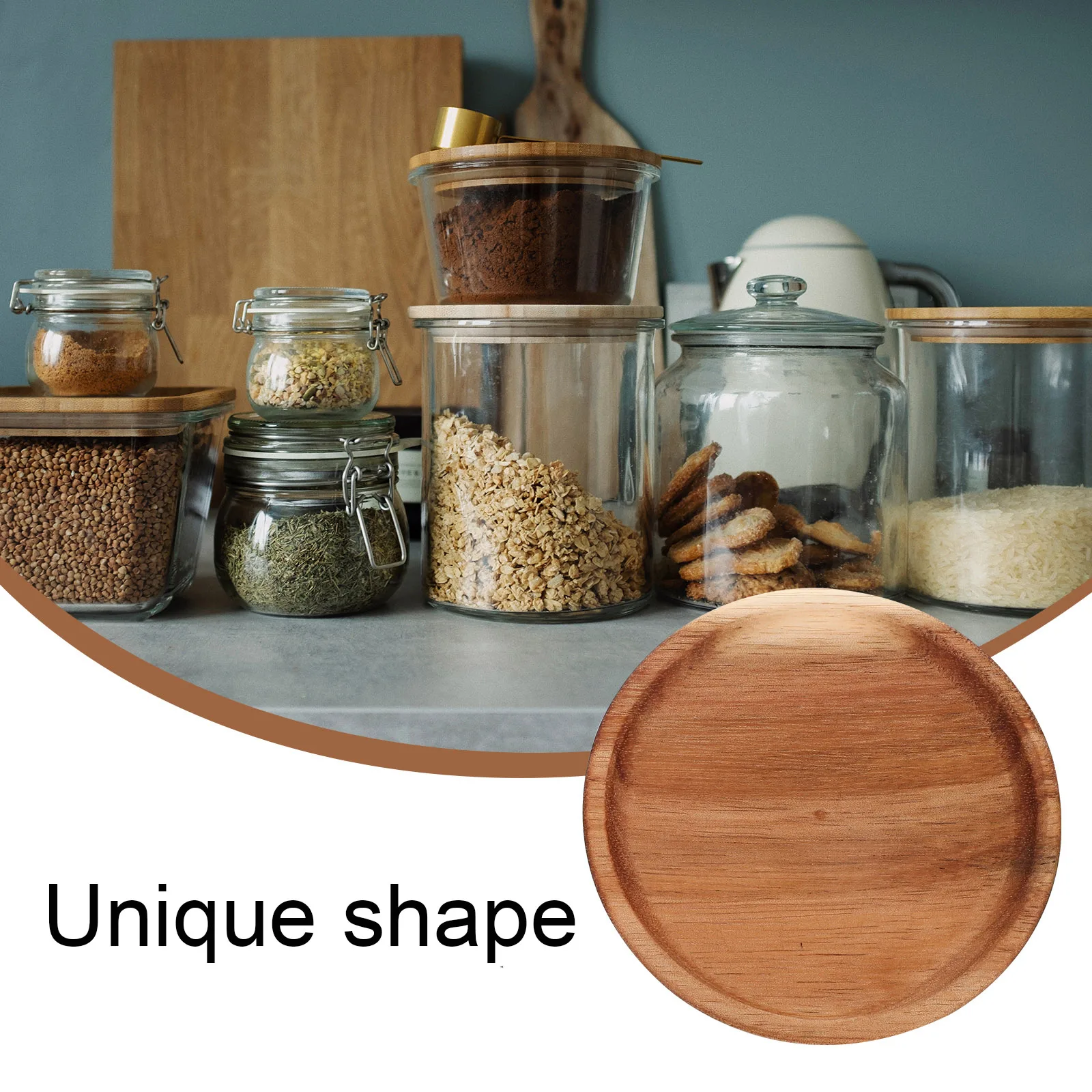 

2pcs Mason Storage Lids Wooden Jar Sealing Lids Acacia Reusable Airtight Compatible Wide Mouth Canning Kitchen Food Tanks