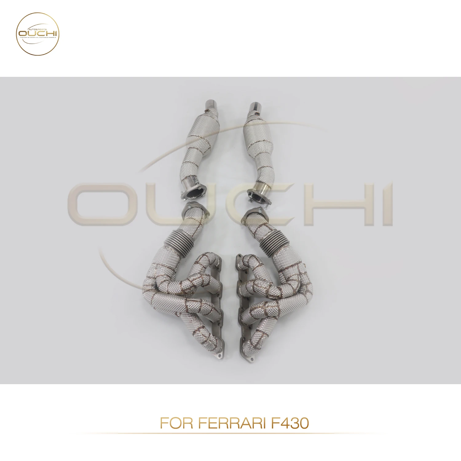 OUCHI Exhaust System High Flow Performance Downpipe Manifold for Ferrari F430 4.3L Car Accessories With Cat Pipe